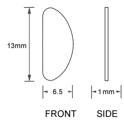 Clear stick on nose pads