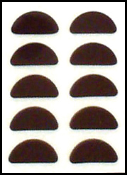 Small Brown Adhesive Silicone Stick-On Nose Pads