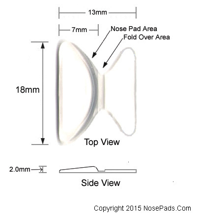 Adhesive Clear Nose Pad D Shape