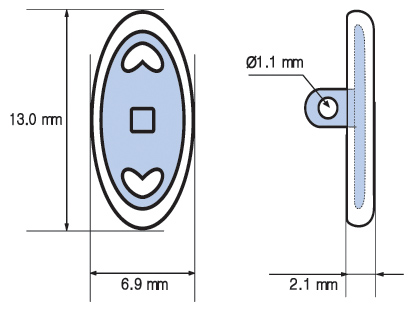 Glasses oval nose pad