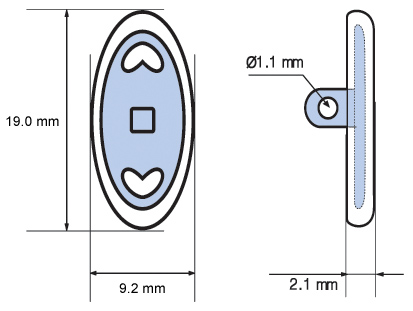 Metal frame nose pad