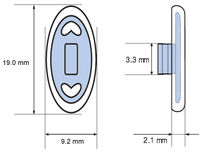 Snap-in oval nose pads